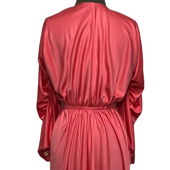 HALSTON IV Vintage Coral Wrap Dress With MatchingVersatile Sash/Wrap NWT - Picture 11 of 16